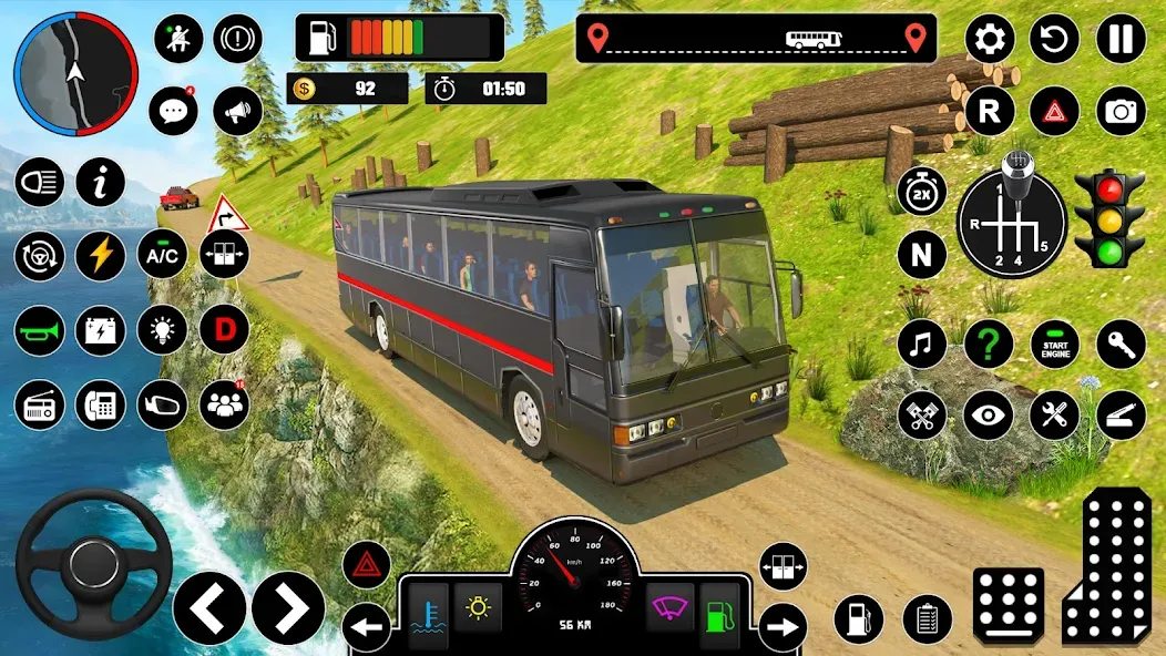 Offroad Bus Simulator Bus Game (Оффроуд Автобус Симулятор Игра)  [МОД Mega Pack] Screenshot 2