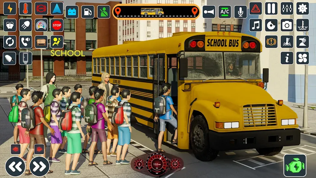 School Bus 3d : City Bus Games (Школьный автобус симулятор игры на автобусе)  [МОД Unlimited Money] Screenshot 3