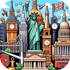 Взломанная Capitals of the World - Quiz 1  [МОД Много монет] - последняя версия apk на Андроид