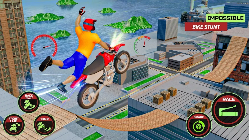 Motor Bike Stunt Racing Games (Мотор Байк Стант Гонки Игры)  [МОД Unlocked] Screenshot 3