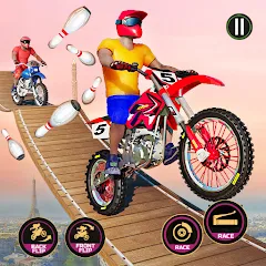 Взломанная Motor Bike Stunt Racing Games (Мотор Байк Стант Гонки Игры)  [МОД Unlocked] - стабильная версия apk на Андроид