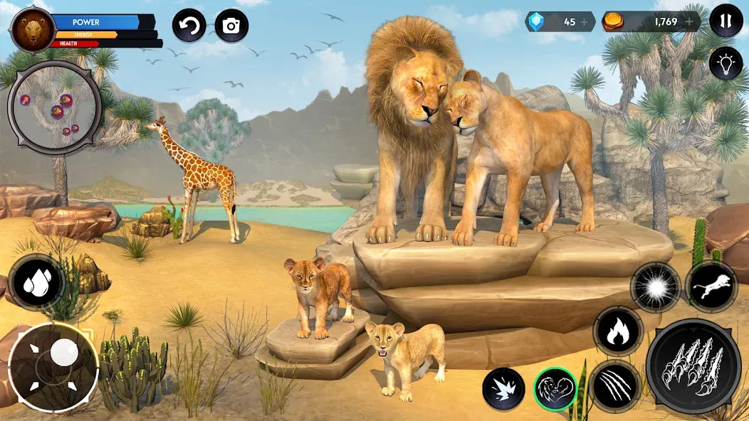 Lion Simulator Wild Lion Games  [МОД Unlocked] Screenshot 4