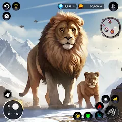 Взлом Lion Simulator Wild Lion Games  [МОД Unlocked] - стабильная версия apk на Андроид