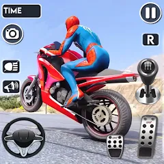 Скачать взломанную Spider Bike Stunt 3D Mega Ramp  [МОД Menu] - полная версия apk на Андроид