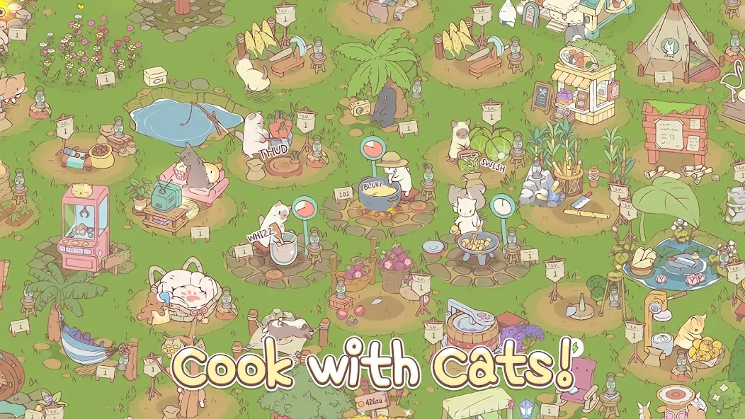 Cats & Soup - Cute Cat Game  [МОД Меню] Screenshot 2