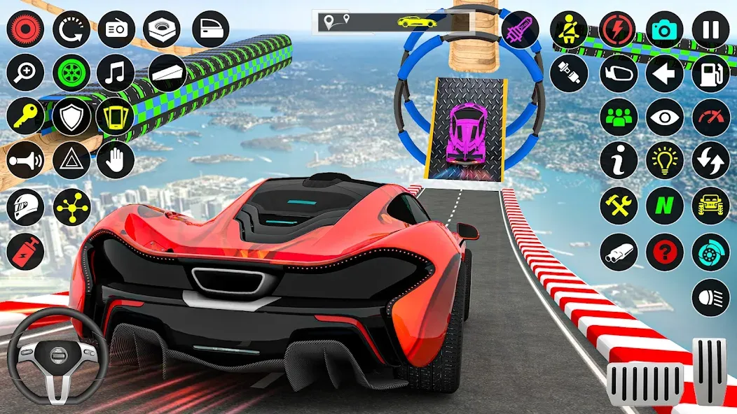 GT Car Stunt Race: Mega Ramps (Джи Ти Кар Стант Рейс)  [МОД Unlocked] Screenshot 4