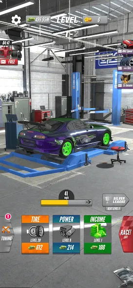 Dyno 2 Race - Car Tuning (Дино 2 Гонка)  [МОД Много монет] Screenshot 2