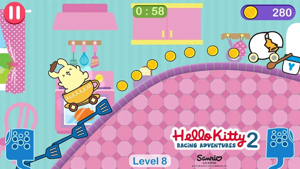 Hello Kitty games - car game  [МОД Много денег] Screenshot 2