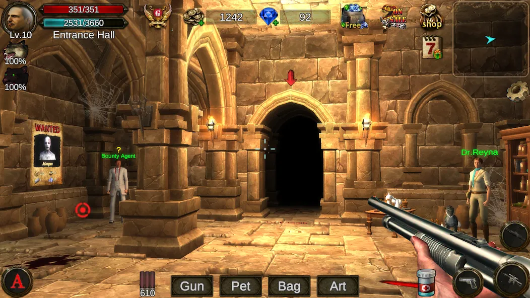 Dungeon Shooter : Dark Temple (Данжен Шутер)  [МОД Unlimited Money] Screenshot 1