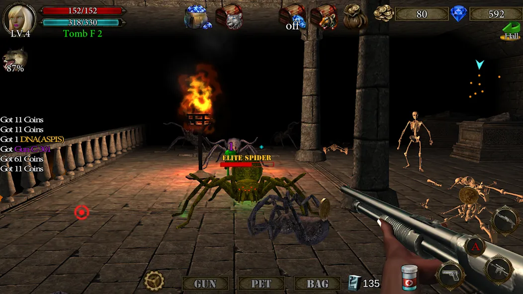 Dungeon Shooter : Dark Temple (Данжен Шутер)  [МОД Unlimited Money] Screenshot 5