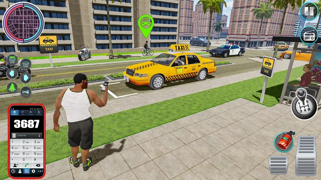 City Taxi Driving: Taxi Games  [МОД Unlimited Money] Screenshot 1