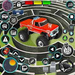 Скачать взломанную Monster Truck Maze Puzzle Game  [МОД Меню] - последняя версия apk на Андроид