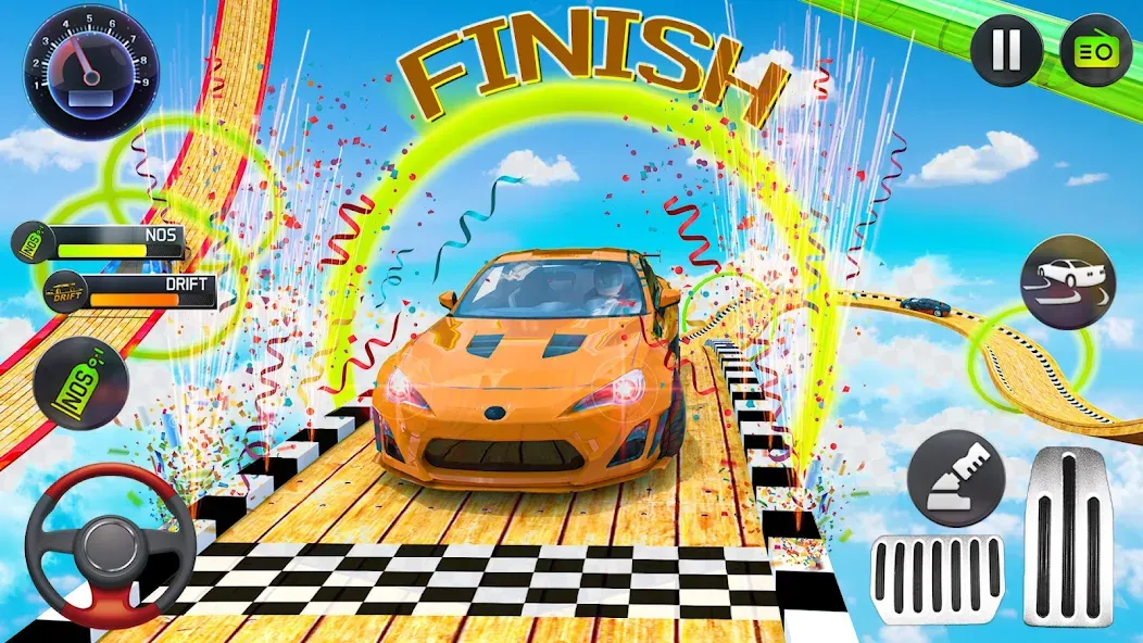 Mega Ramp Car Stunts Race Game  [МОД Все открыто] Screenshot 4