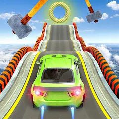 Скачать взлом Mega Ramp Car Stunts Race Game  [МОД Все открыто] - последняя версия apk на Андроид