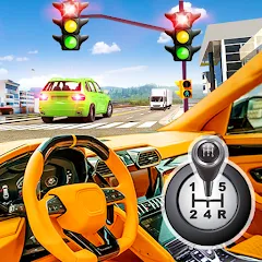 Взломанная Modern Car Driving School Game  [МОД Много монет] - стабильная версия apk на Андроид