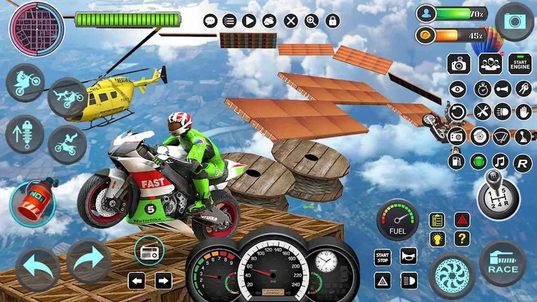 Mega Ramp Bike Stunts Games 3D  [МОД Menu] Screenshot 3