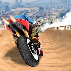 Скачать взломанную Mega Ramp Bike Stunts Games 3D  [МОД Menu] - последняя версия apk на Андроид