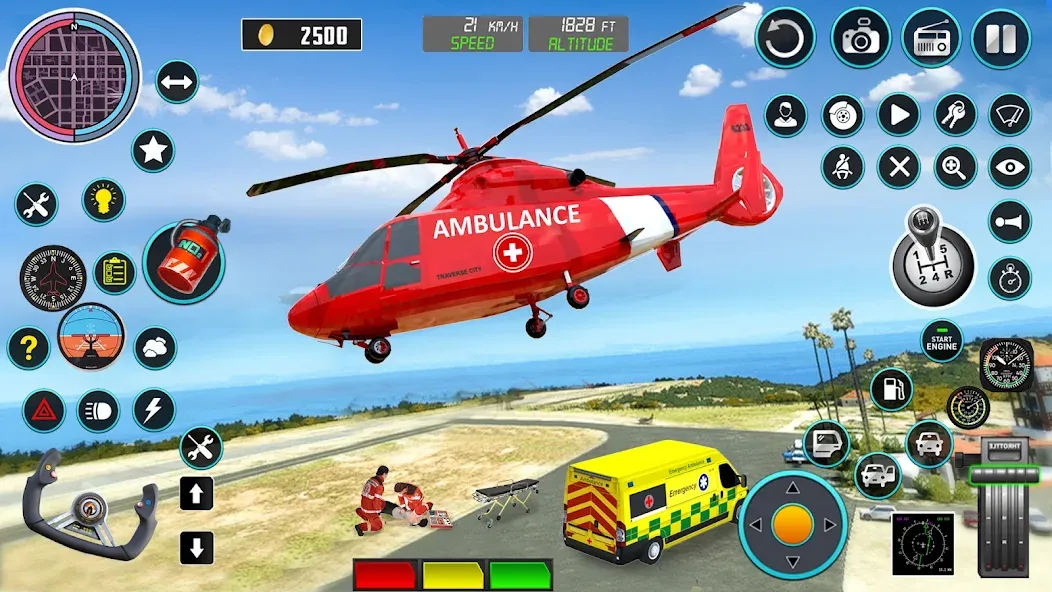 Heli Ambulance Simulator Game  [МОД Menu] Screenshot 2