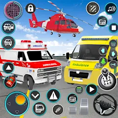 Взломанная Heli Ambulance Simulator Game  [МОД Menu] - последняя версия apk на Андроид