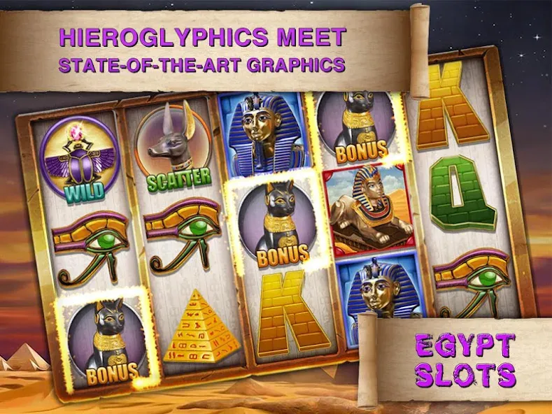 Egypt Slots Casino Machines (Египетские игровые автоматы казино)  [МОД Mega Pack] Screenshot 3