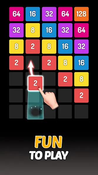 X2 Blocks - 2048 Number Game (Блоки)  [МОД Много денег] Screenshot 1