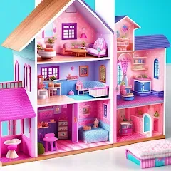 Скачать взлом Doll House Design Doll Games (Дизайн кукольного домика игры с куклами)  [МОД Все открыто] - стабильная версия apk на Андроид