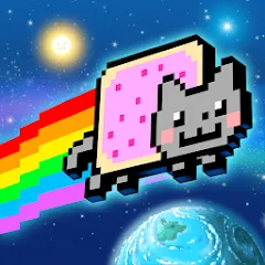 Скачать взлом Nyan Cat: Lost In Space (Нян Кэт)  [МОД Меню] - полная версия apk на Андроид