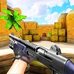 Взломанная Gun Strike: FPS Shooter Game (Каунтер Атак)  [МОД Mega Pack] - последняя версия apk на Андроид