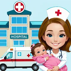 Скачать взлом My Hospital Town Doctor Games  [МОД Бесконечные деньги] - стабильная версия apk на Андроид
