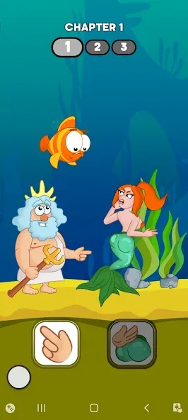 Neptune vs Mermaid: Fish Prank (Нептун против Русалки)  [МОД Unlimited Money] Screenshot 1