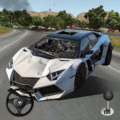 Взломанная Mega Car Crash Simulator (Мега Кар Краш Симулятор)  [МОД Бесконечные деньги] - стабильная версия apk на Андроид