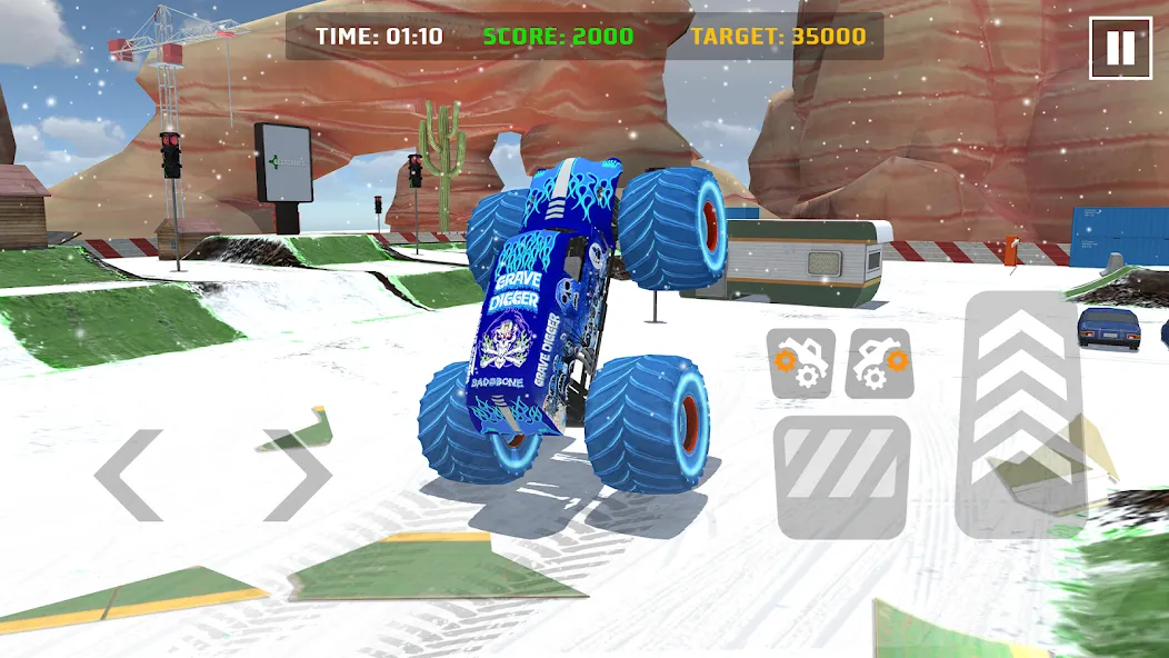 Car Games: Monster Truck Stunt (Монстртрак стант)  [МОД Unlocked] Screenshot 1