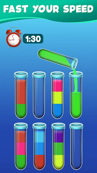 Water Sort Color Sorting games (Вотер Сорт Колор Сортинг гейм)  [МОД Бесконечные монеты] Screenshot 4