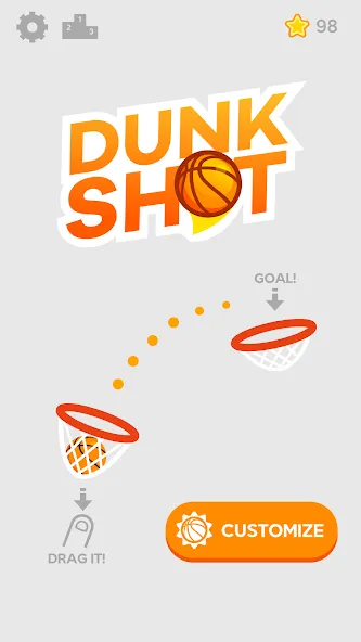 Dunk Shot (Данк Шот)  [МОД Бесконечные деньги] Screenshot 1