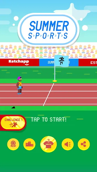 Ketchapp Summer Sports (Кетчапп Летний Спорт)  [МОД Много монет] Screenshot 5