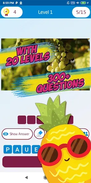 Guess the fruit name game  [МОД Mega Pack] Screenshot 3