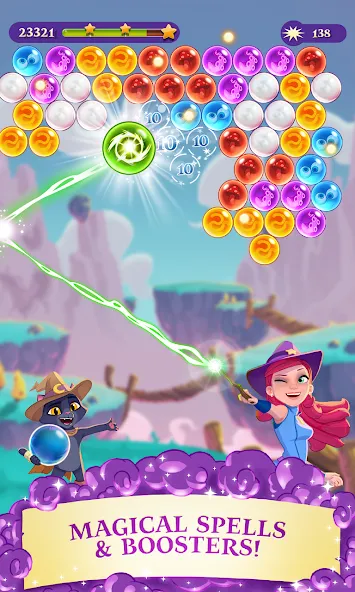 Bubble Witch 3 Saga (Бабл Витч 3 Сага)  [МОД Много монет] Screenshot 2