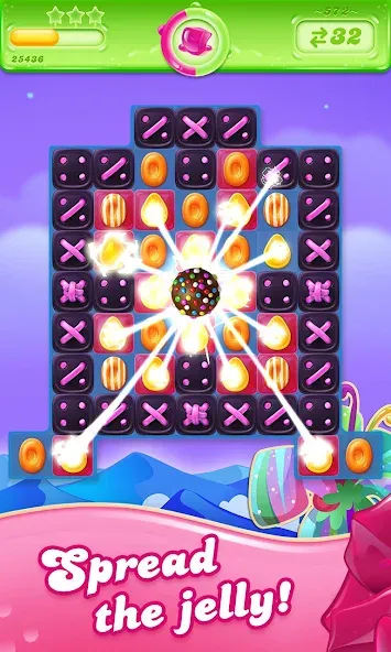 Candy Crush Jelly Saga (Кенди Краш Джелли Сага)  [МОД Unlocked] Screenshot 1