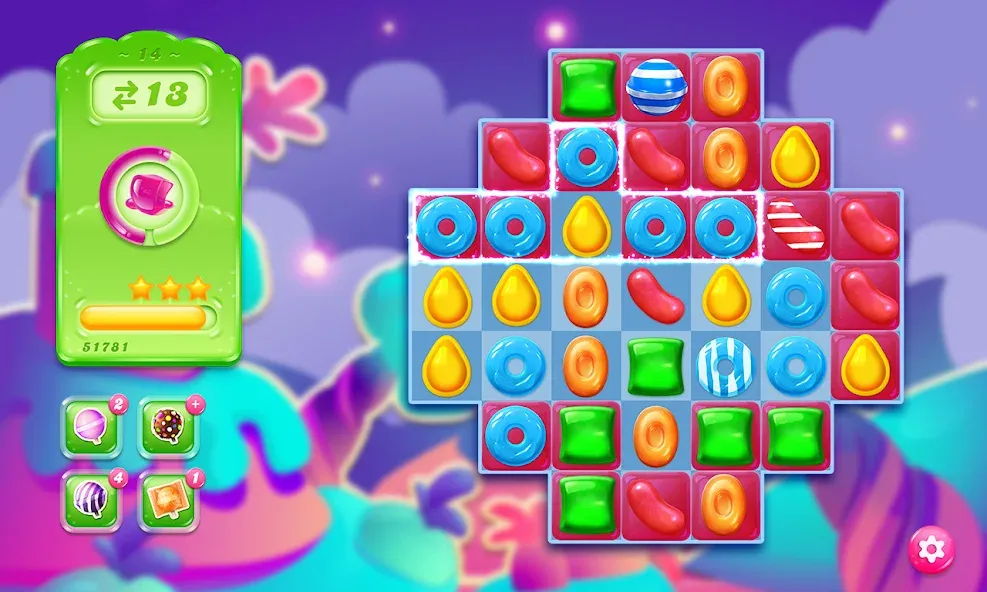 Candy Crush Jelly Saga (Кенди Краш Джелли Сага)  [МОД Unlocked] Screenshot 5