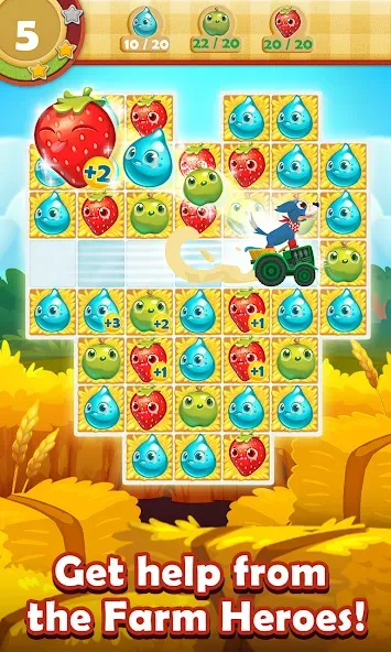 Farm Heroes Saga (Фарм Хероус Сага)  [МОД Бесконечные деньги] Screenshot 3