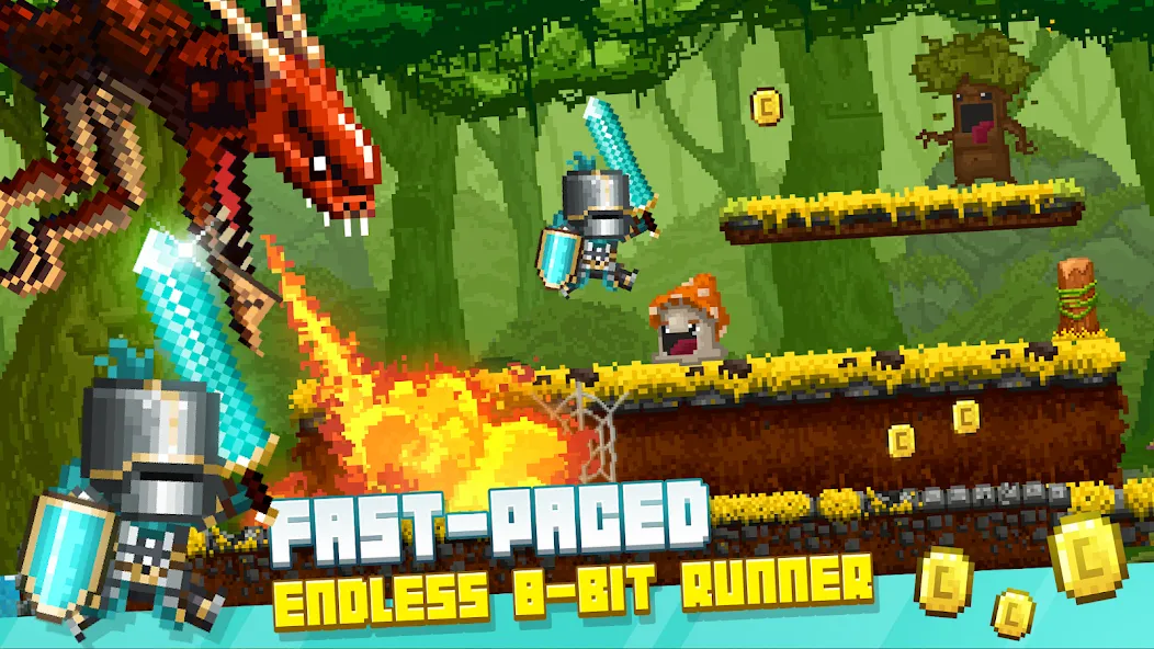 Bit Heroes Runner: Pixel Blitz (Бит Хероес Раннер)  [МОД Unlocked] Screenshot 1