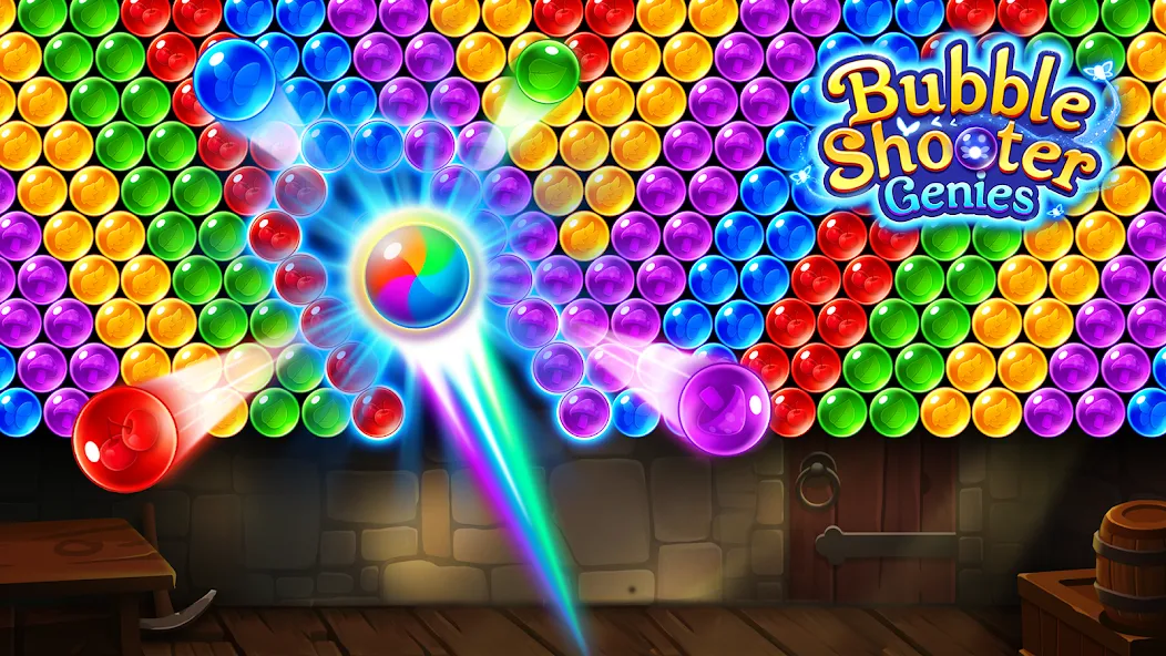 Bubble Shooter Genies  [МОД Все открыто] Screenshot 3