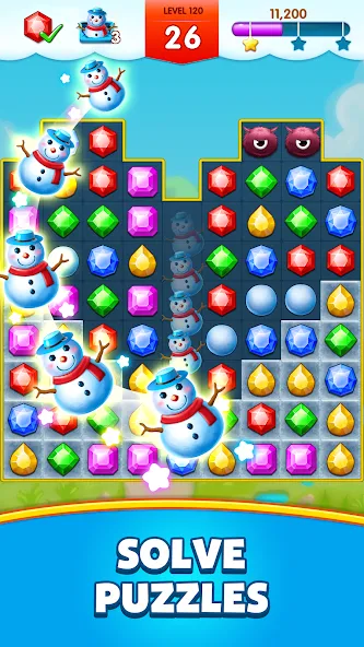 Jewels Legend - Match 3 Puzzle (Джуэл Легенд)  [МОД Меню] Screenshot 2