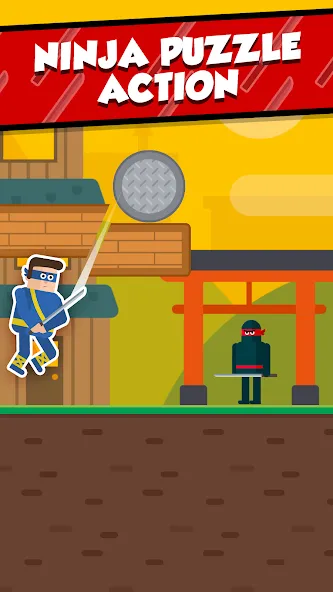 Mr Ninja - Slicey Puzzles (Мистер Ниндзя)  [МОД Unlocked] Screenshot 1