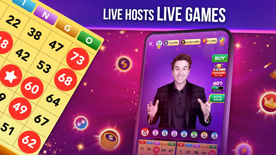 Live Play Bingo: Real Hosts (Лайв Плей Бинго)  [МОД Unlocked] Screenshot 2