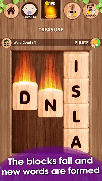 Falling Word Games - Addictive (Фоллинг Уорд Геймс)  [МОД Много монет] Screenshot 2