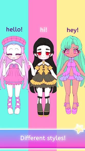 Mimistar dress up chibi doll (Министар)  [МОД Unlocked] Screenshot 2