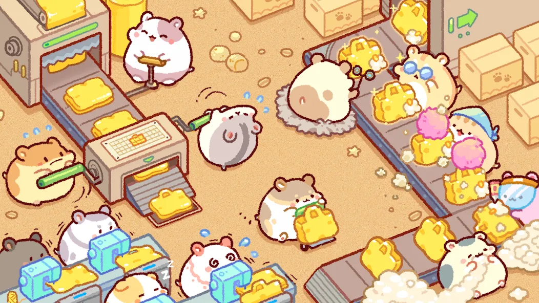 Hamster Bag Factory : Tycoon (Хэмстер сумка фабрика)  [МОД Бесконечные монеты] Screenshot 1