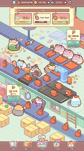 Hamster Bag Factory : Tycoon (Хэмстер сумка фабрика)  [МОД Бесконечные монеты] Screenshot 4