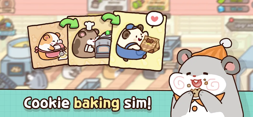 Hamster Cookie Factory  [МОД Unlocked] Screenshot 1